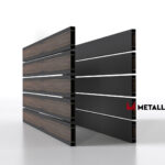 Планкен для забора Printec под дерево 120 mm RAL 7024 – покрытие полиэстер, толщина 0,45 мм в Ижевске  | фото 1